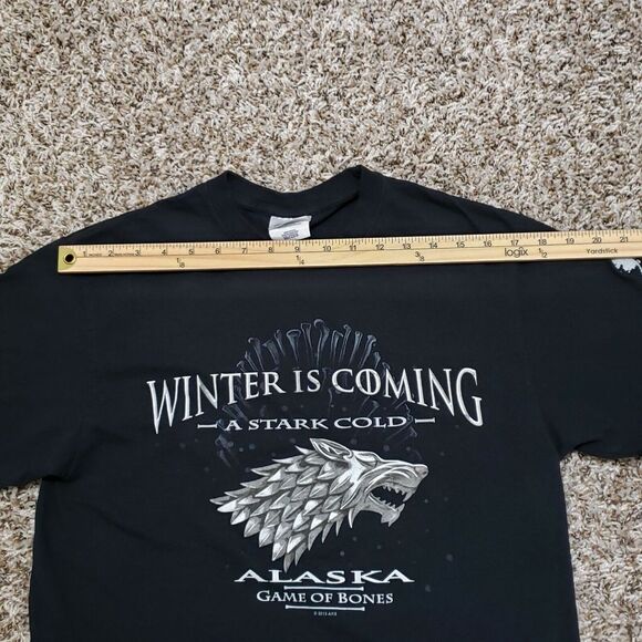 Game‎ Of Thrones Shirt Medium Black Winter Is Coming A Stark Cold Skagway Alaska - Picture 5 of 8